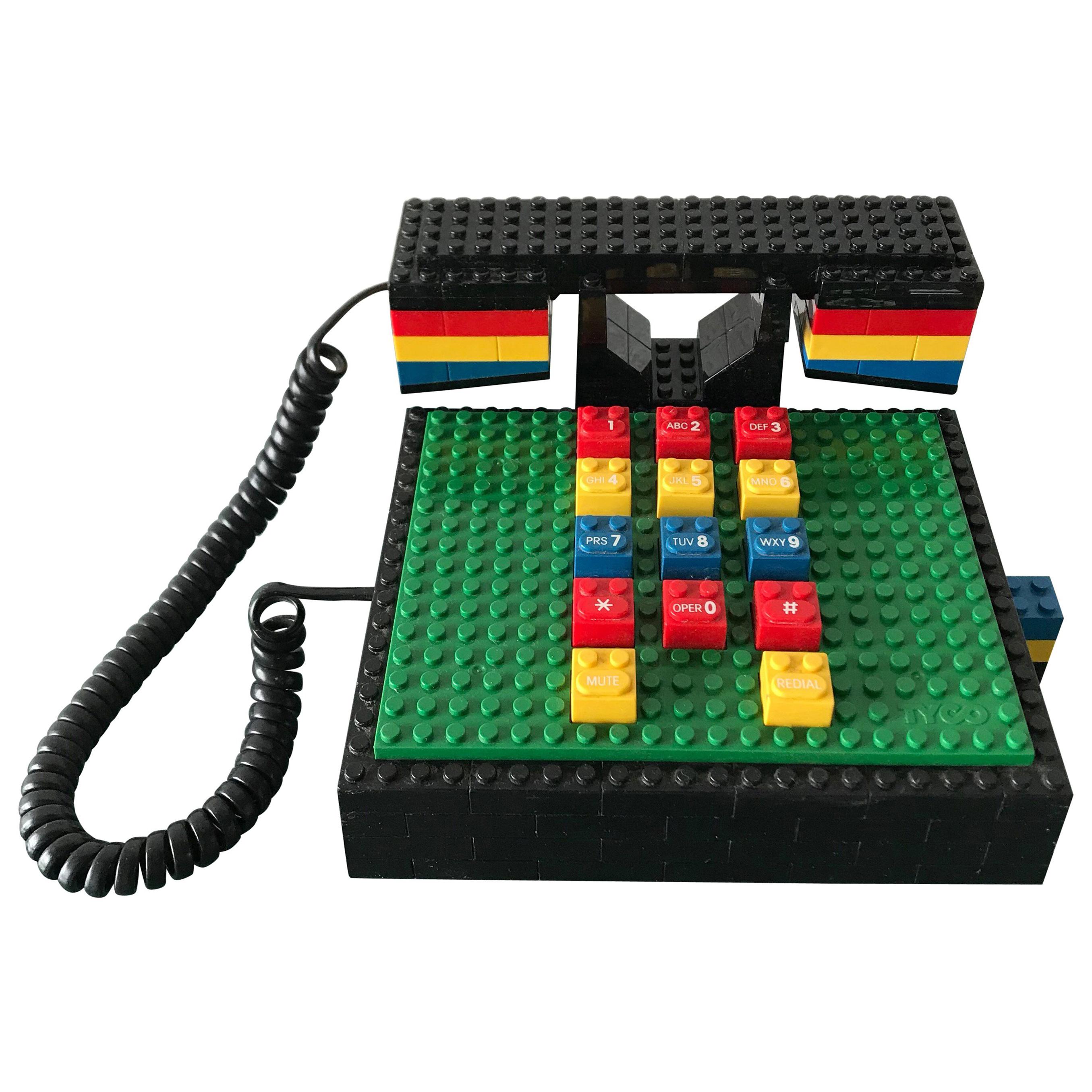 Postmodern “LEGO” Telephone, Phone by Tyco