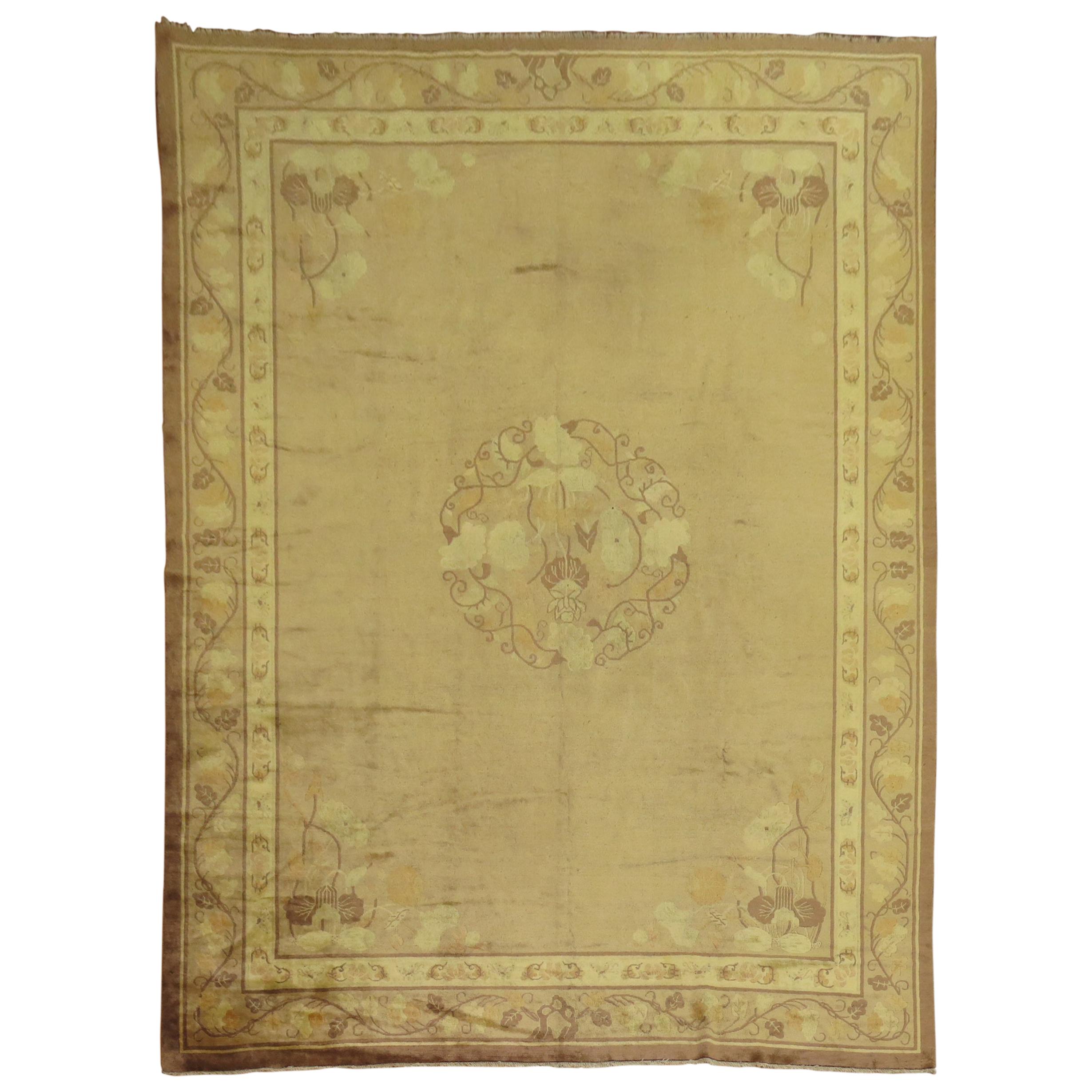 Pale Antique Chinese Rug