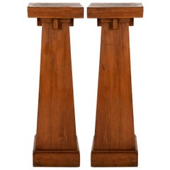 Pair of Arts & Crafts American Pedestals, circa 1900