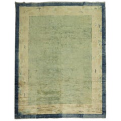 Pale Blue Antique Chinese Rug