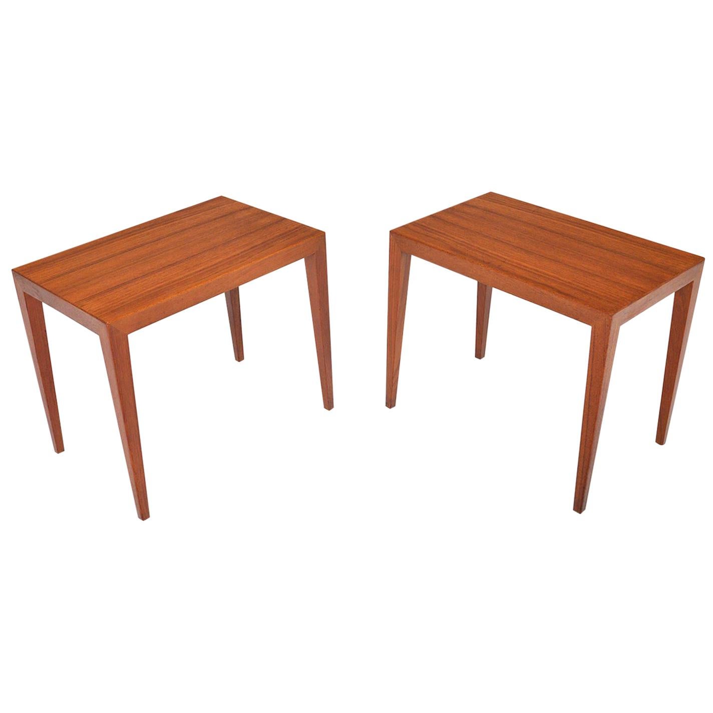 Pair of Severin Hansen for Haslev Teak Side Tables