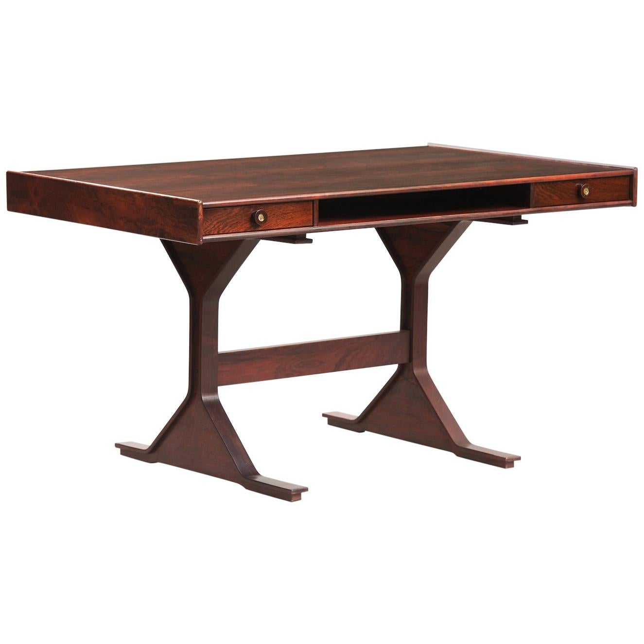 Gianfranco Frattini Rosewood Writing Desk for Bernini