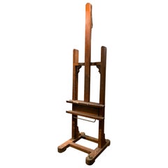 Wooden Painting Easel from Artist Charles Herbert Woodbury with Provenance