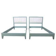 Vintage Kittinger Mandarin Collection Twin Beds, Pair