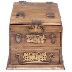 Early 20th Century Chinese Double Bat Jewelry Chest