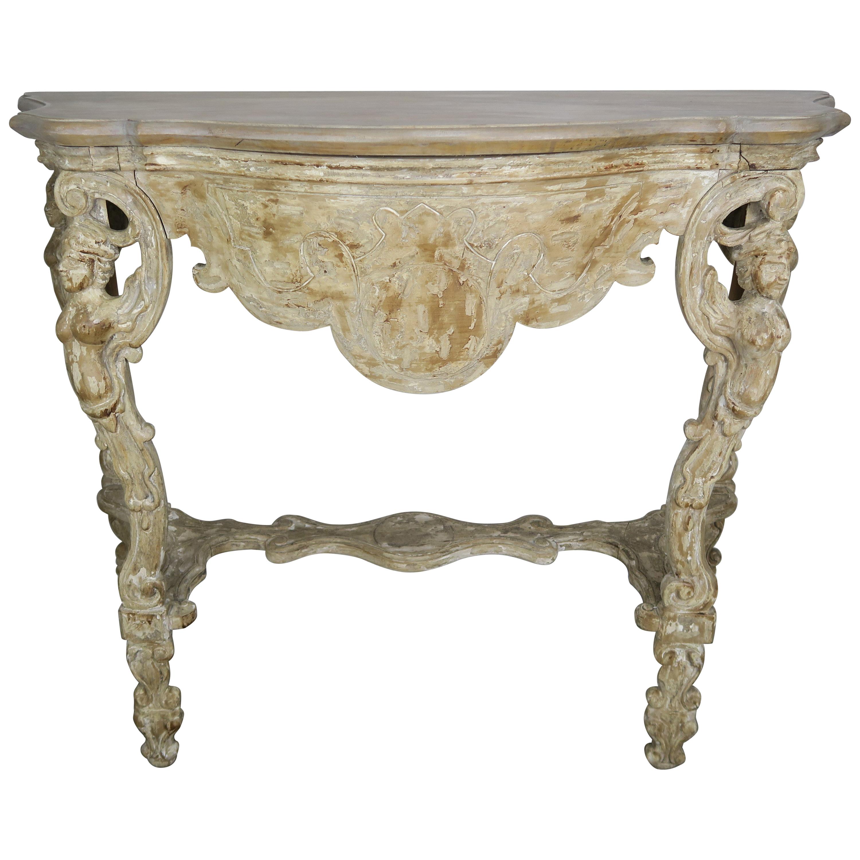 Italian Carved Painted Console, circa 1930s at 1stDibs