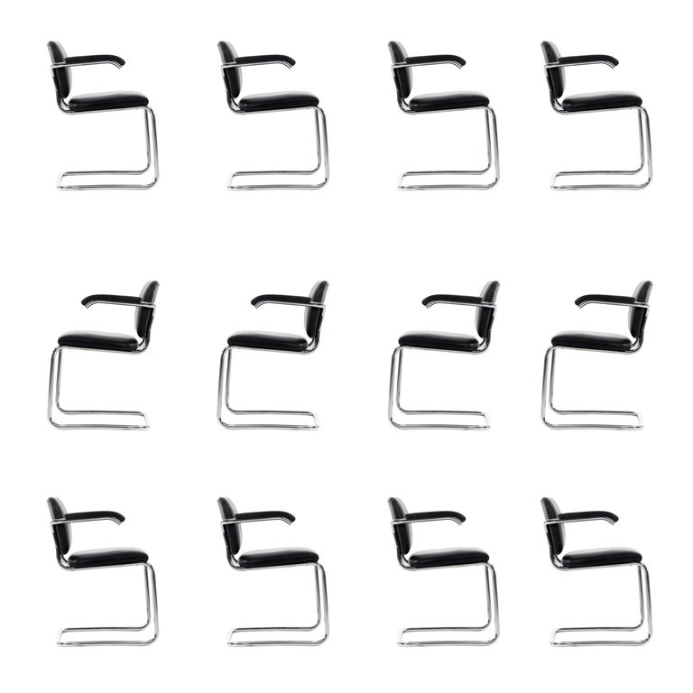 Set of 12 Marcel Breuer Dining Chairs 1