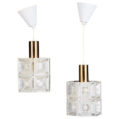 Pair of Ceiling Lamps by Carl Fagerlund for Orrefors Glassworks