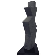 Memphis Design Gray Zigzag Ceramic Vase