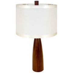 Vintage Walnut Base Table Lamp