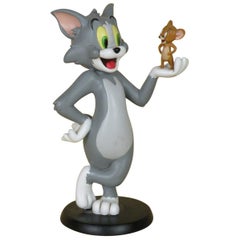 2000s Vintage Hanna-Barbera Tom and Jerry Resi Statue by Turner Entertainment Co