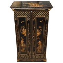 Small Chinoiserie Lacquered 1920s Antique Cupboard