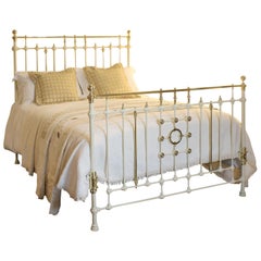 Victorian Cast Iron Bed in Cream, MK173