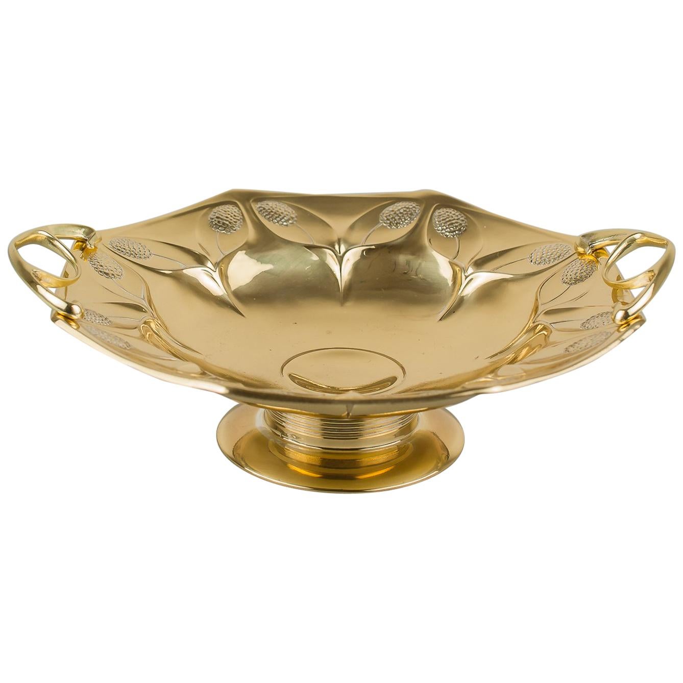 Floral Jugendstil Fruit Bowl, circa 1908 For Sale