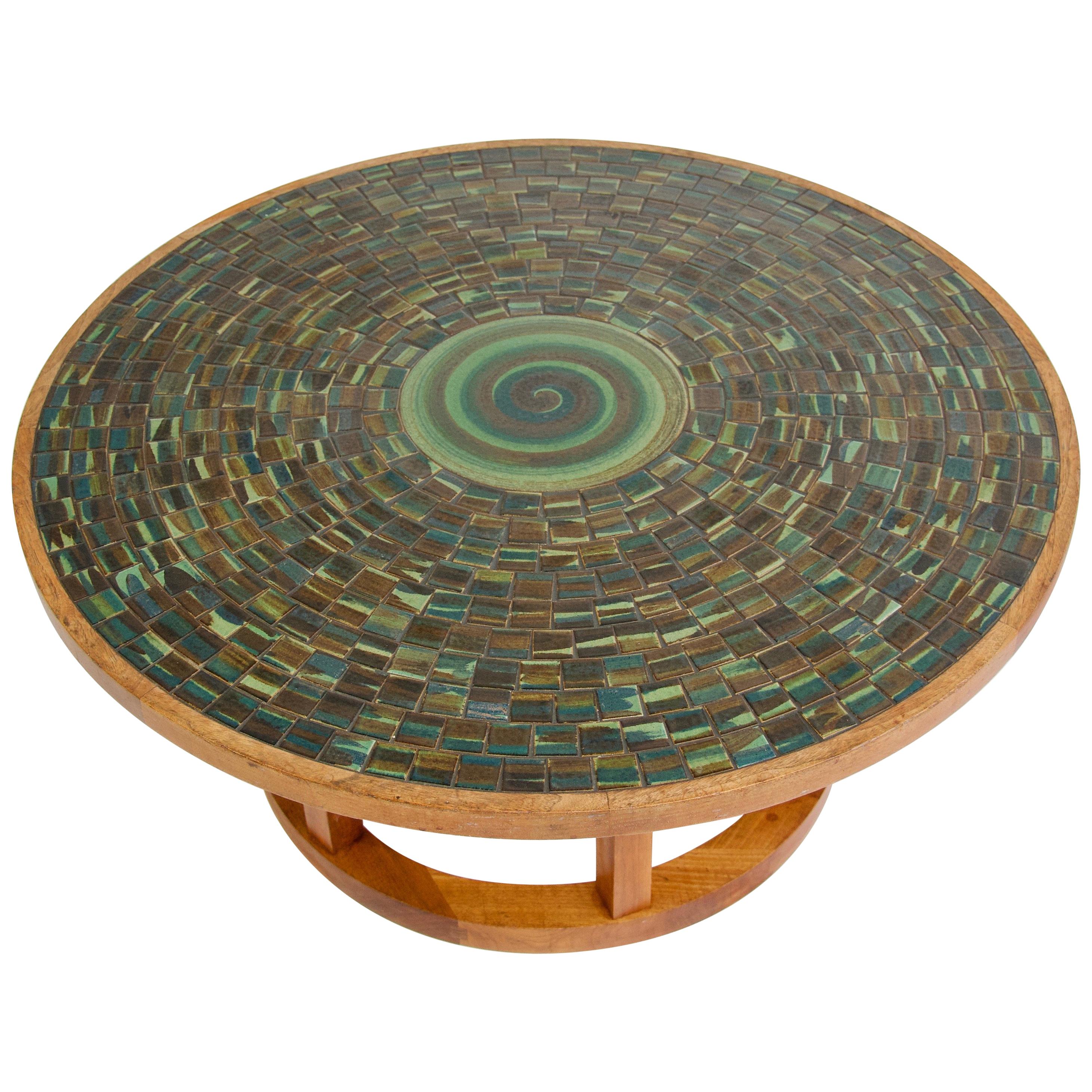 Ceramic Tile-Top Coffee Table by Gordon and Jane Martz For Sale