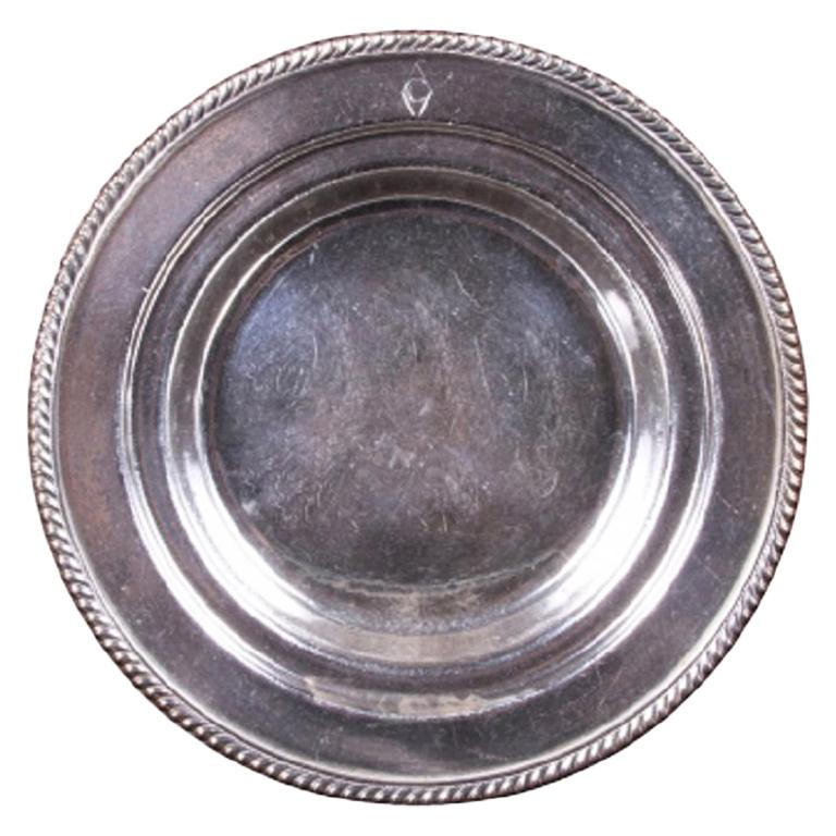 Gorham Silver Soldered Plate with Carlyle Hotel Logo, circa 1930 For Sale