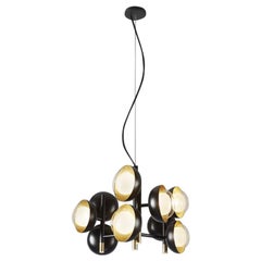'MUSE' Neo-Vintage Style Metal Chandelier with Double-Sided Glass Diffuser