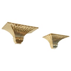 Pair of Vintage Solid Brass Wall Sconces by Chapman