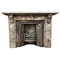 Antique 19th Century Victorian St Anne’s Marble Corbel Fireplace Surround