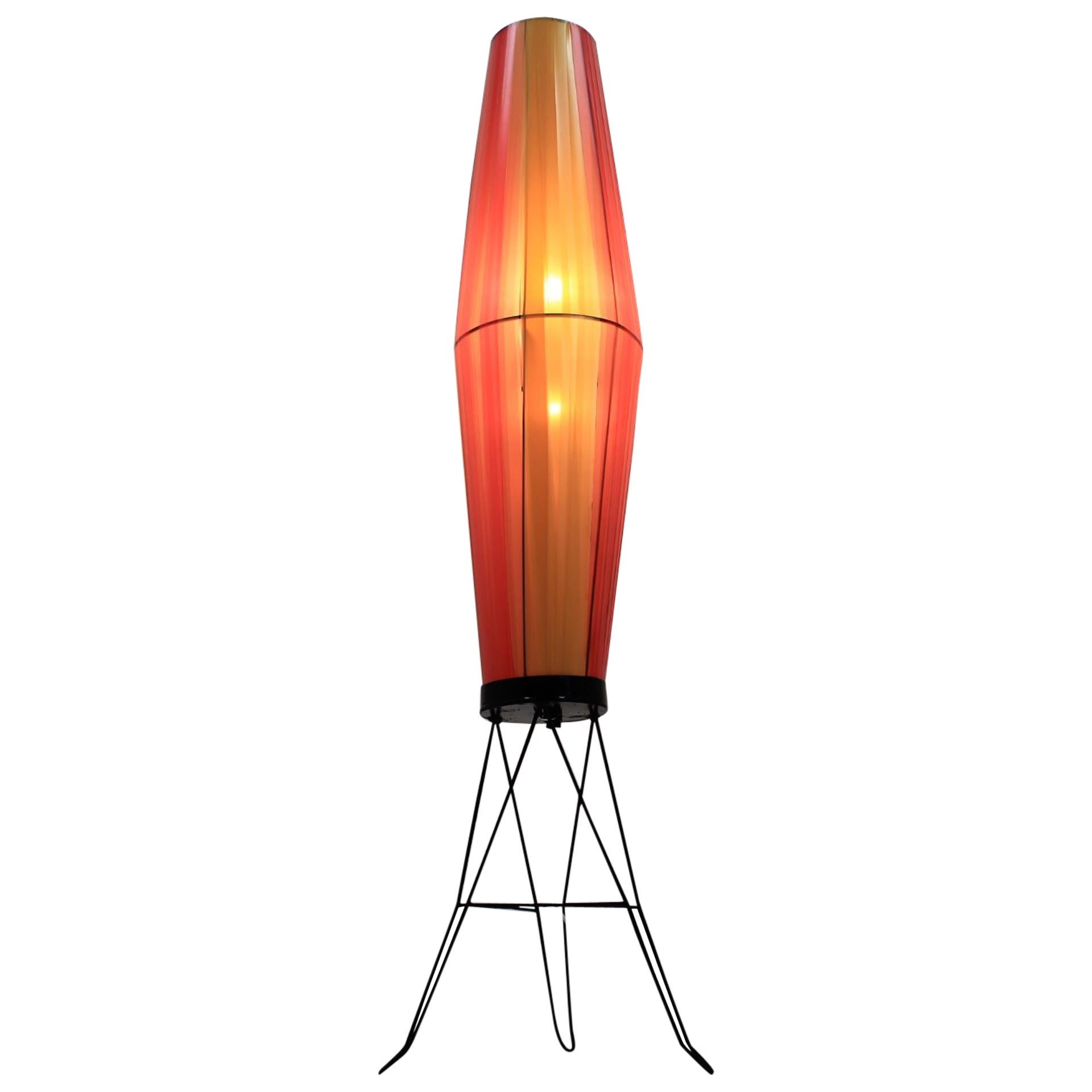 Big Midcentury Space Age Rocket Lamp, 1970s