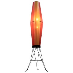 Retro Big Midcentury Space Age Rocket Lamp, 1970s