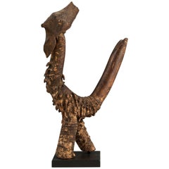 Early to Mid-20th Century Bamboo Rooster Effigy, Terai, Nepal