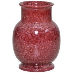 Bretby English Art Pottery Red Pink Vase Ceramic Oriental Pot