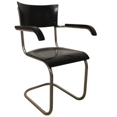 1931, Mart Stam pour Thonet, bois noir S43F