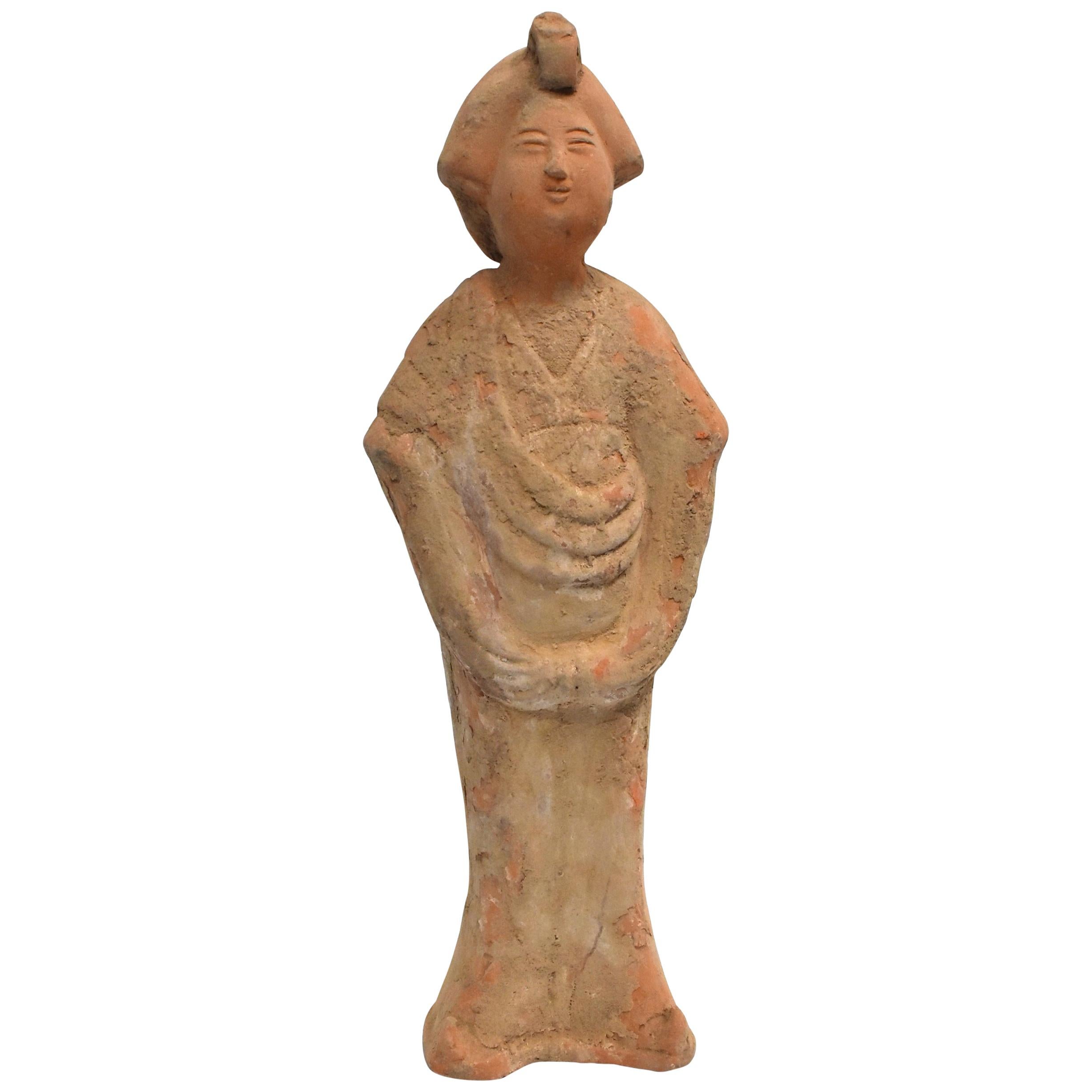 Chinese Tang Style Pottery Court Lady Figure 1