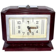 Grande horloge Art Déco française en bakélite, vers 1935