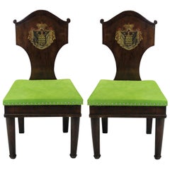 Pair of Large Hall Chairs in the Manner of Thomas Hope