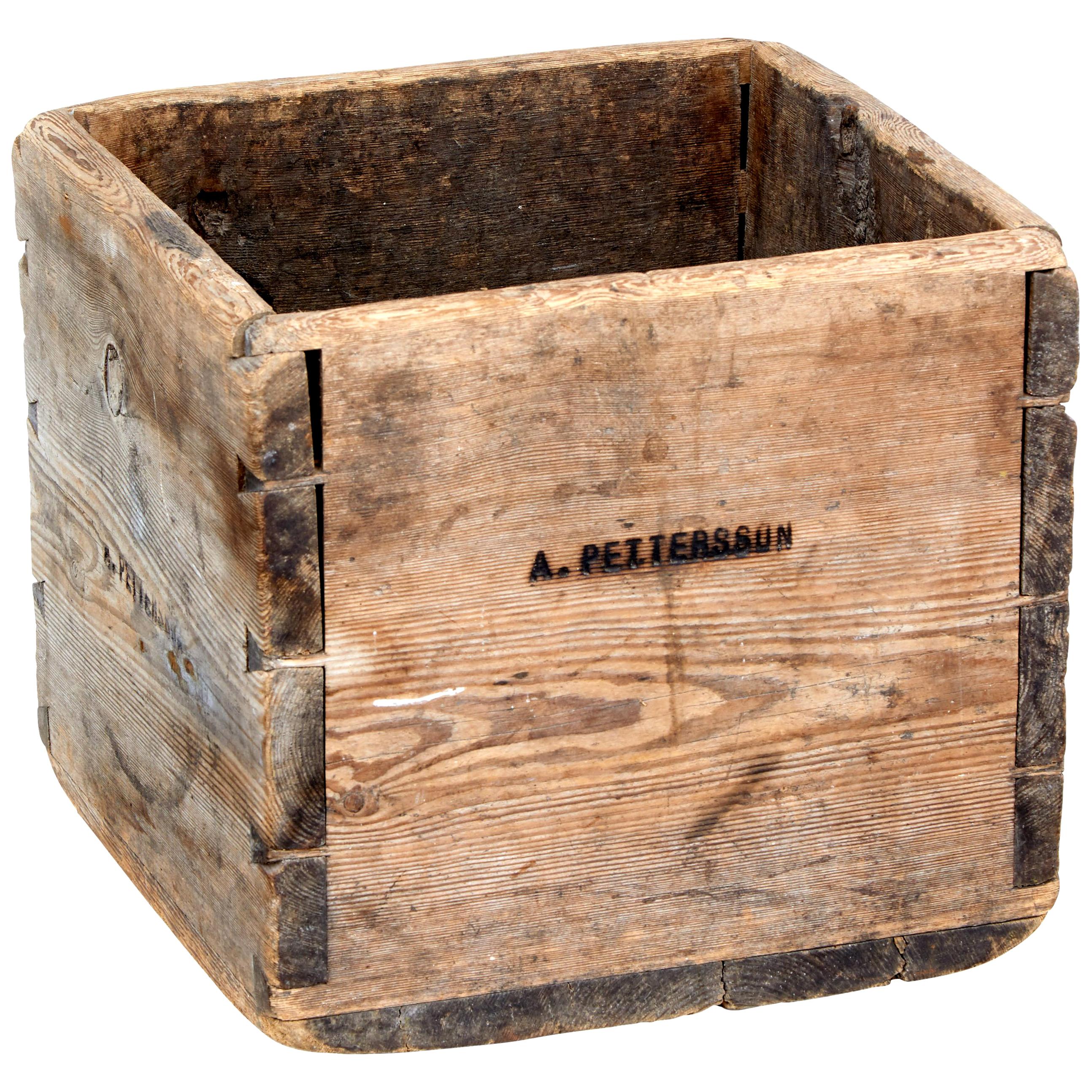 19th Century Swedish Pine Storage Box