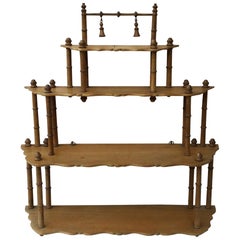 19th Century French Faux Bamboo Wood Shelf