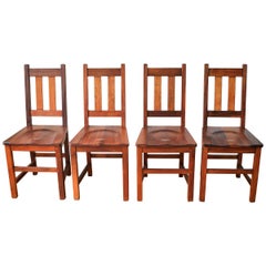 Set of Four Vintage South African Railways Desk Chairs