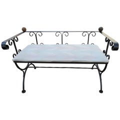 Charming Minimal Design Scroll Iron Bench