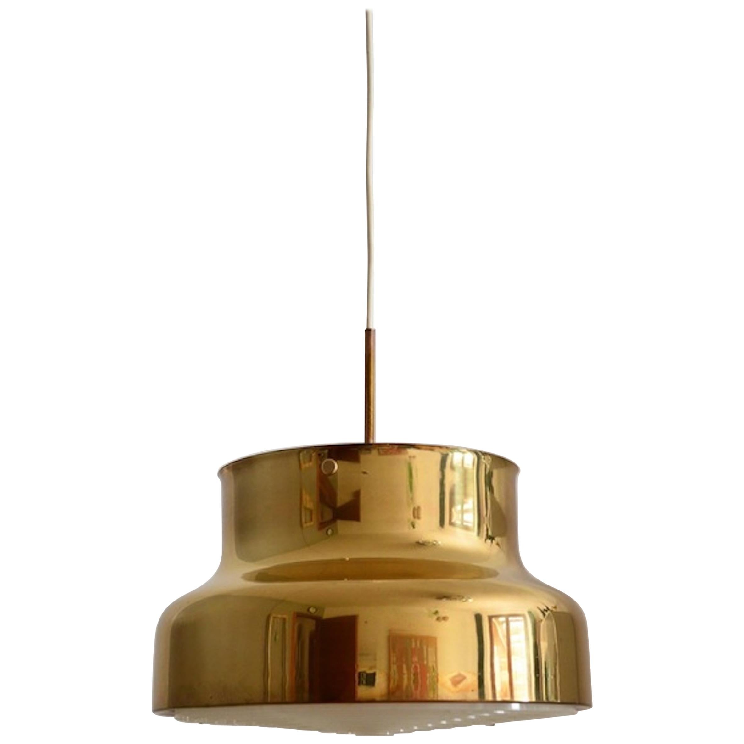 Vintage 'Bumling' Pendant Ceiling Lamp in Brass by Anders Pehrson