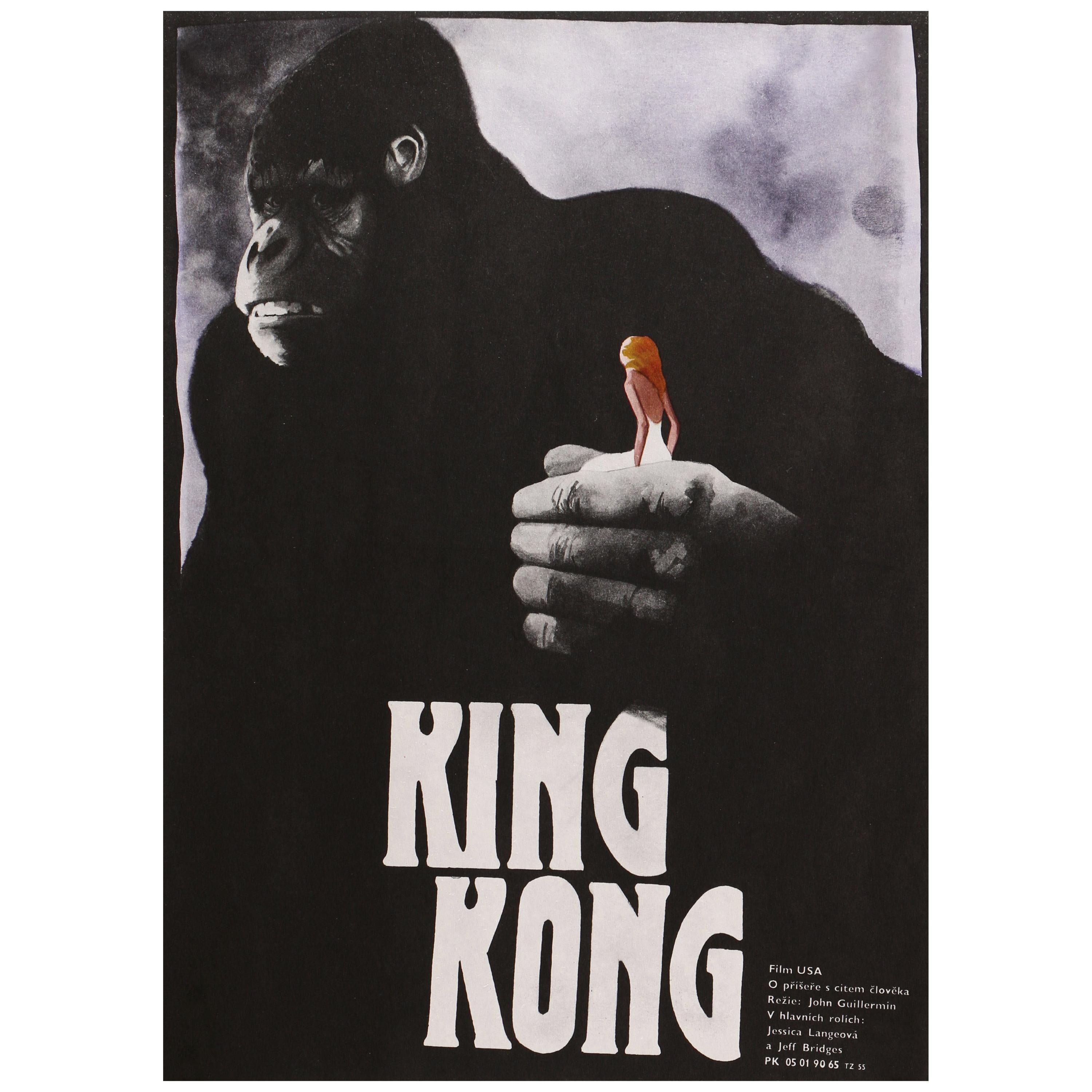 "King Kong" Original Vintage Movie Poster, Czech, 1989