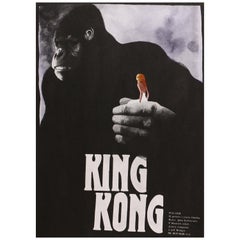 "King Kong" Original Retro Movie Poster, Czech, 1989