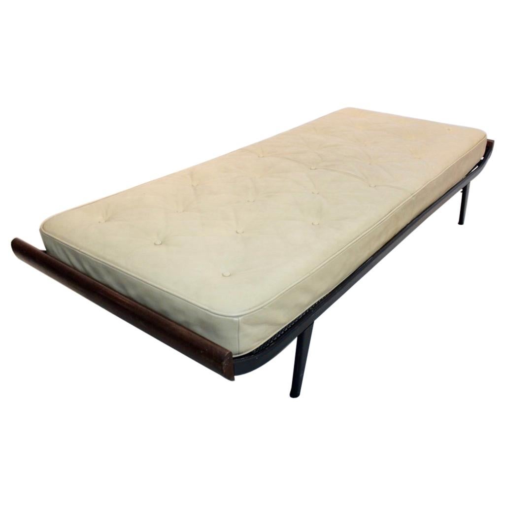 Méridienne Cléopâtre avec matelas en cuir d'origine de Cordemeijer pour Auping en vente