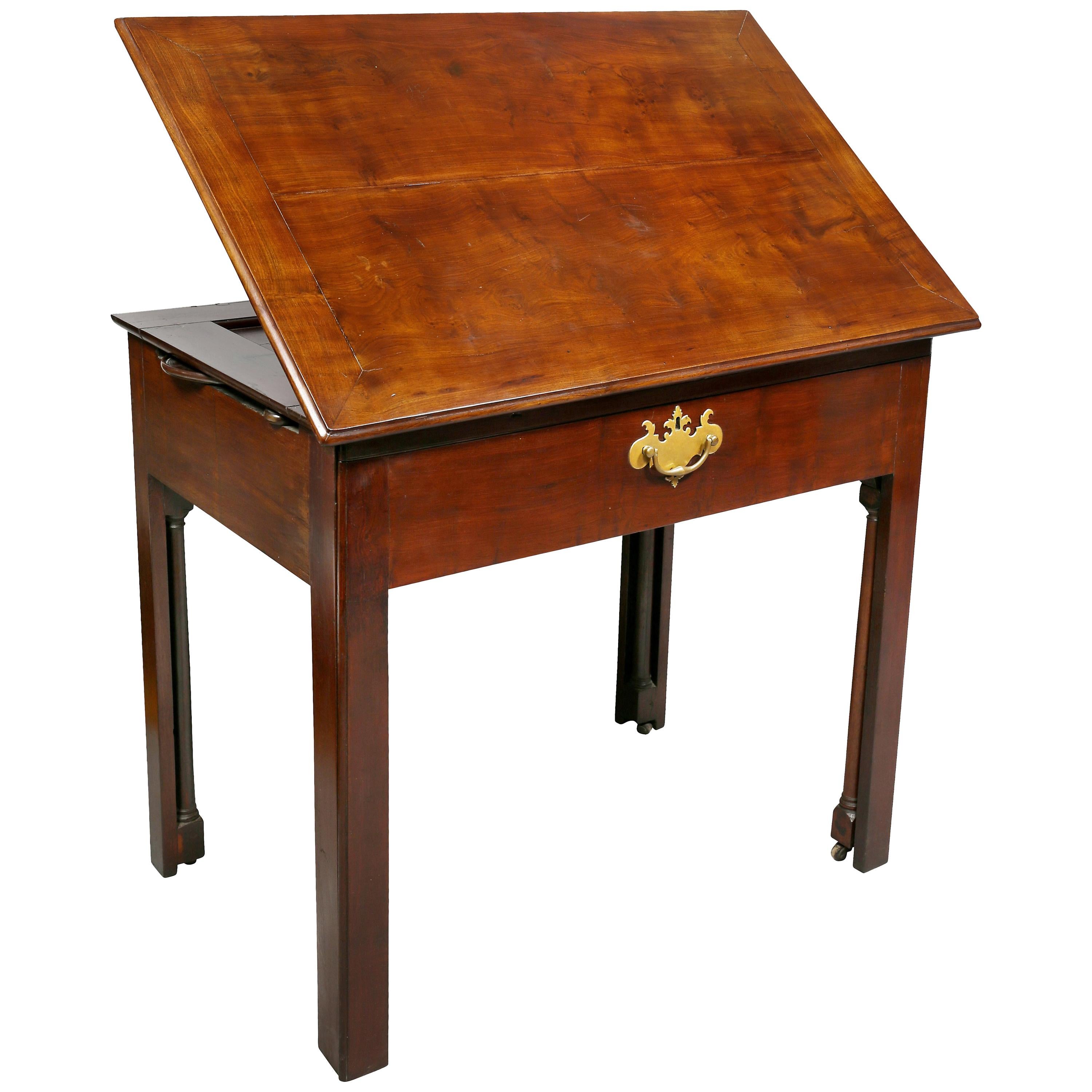 Table d'architecte George III en acajou en vente