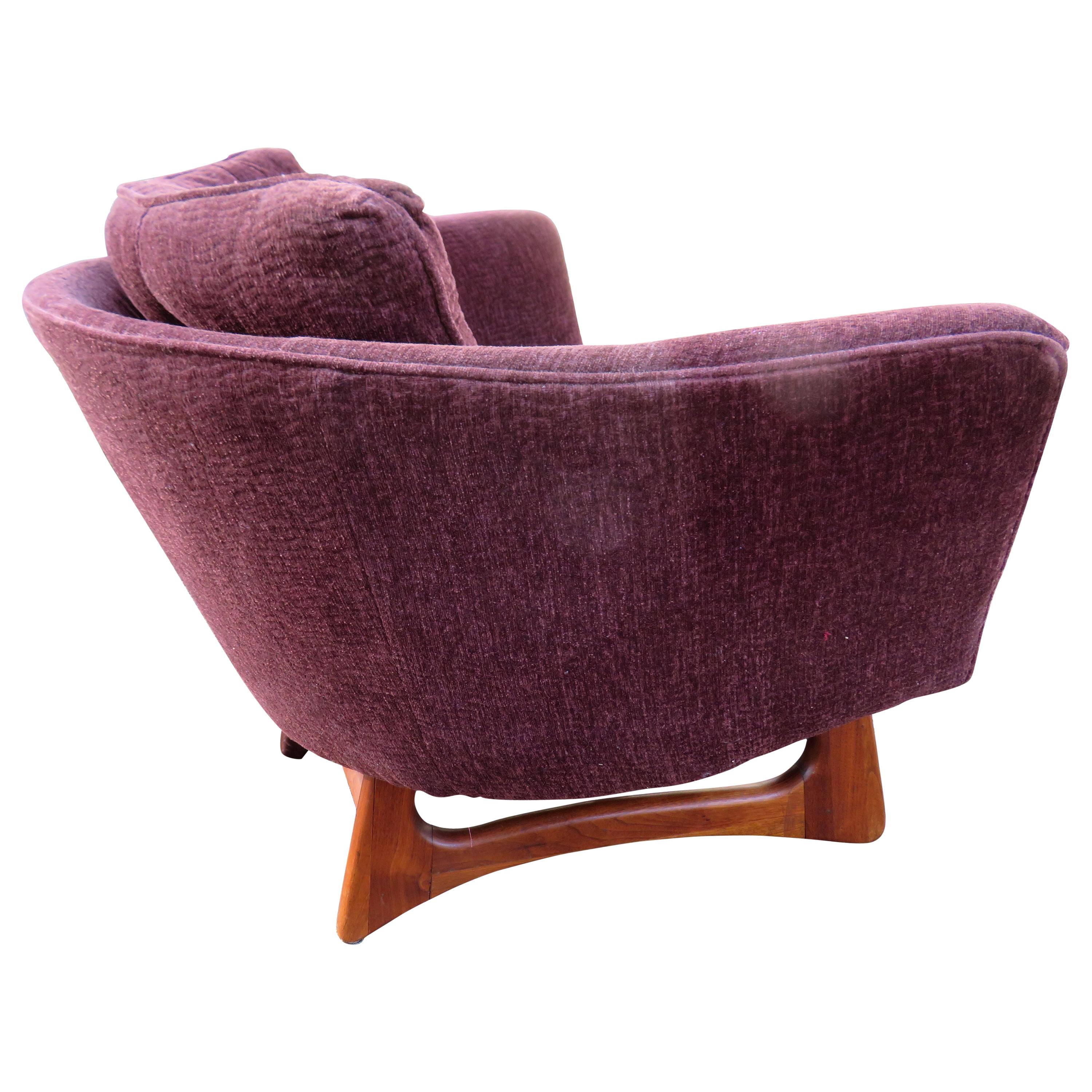 Lovely Adrian Pearsall Barrel Back Walnut Lounge Chair Mid-Century Modern