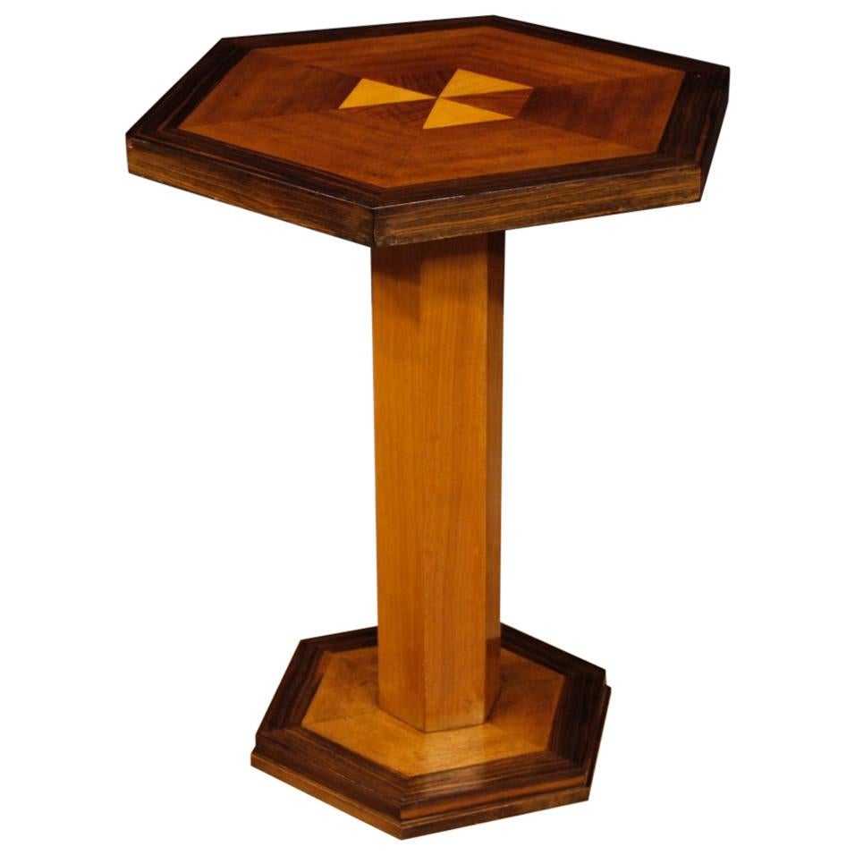 20th Century Wood French Art Deco Style Side Table, 1960