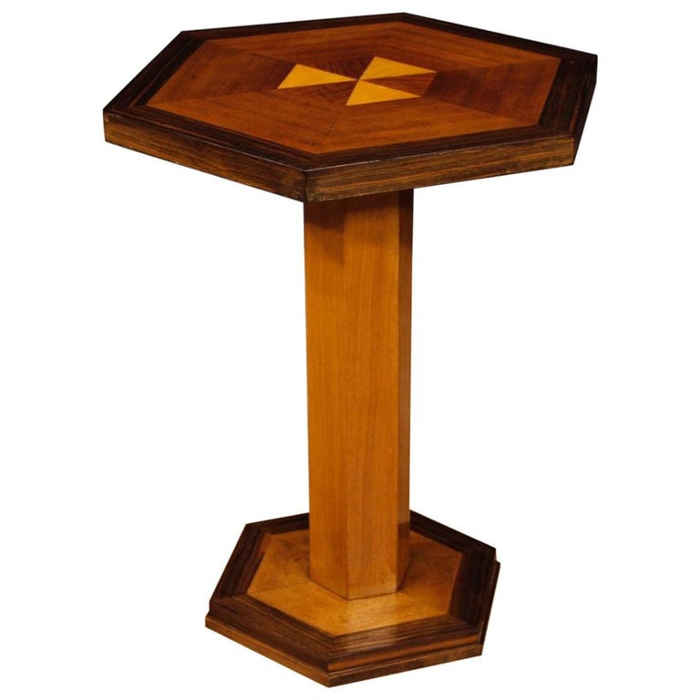 20th Century Wood French Art Deco Style Side Table 1960 20th Century Wood French Art Deco Style Side Table 1960