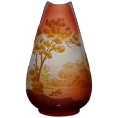 Emile Galle Scenic Cameo Cabinet Vase