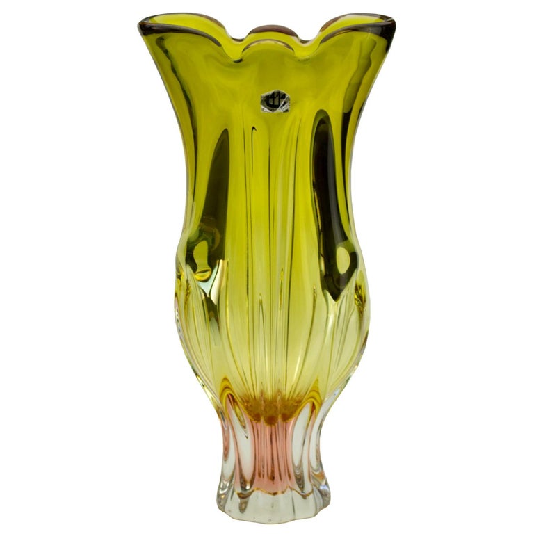 Bohemian Art Glass Vase by Josef Hospodka, Chribska Glasswork, 1960 at  1stDibs | josef hospodka vase, chribska glass vase, chribska vase