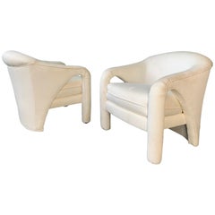 Pair of Mid-Century Modern Sculptural Club Chairs