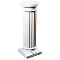 Vintage Grecian Marble Doric Column Pedestal