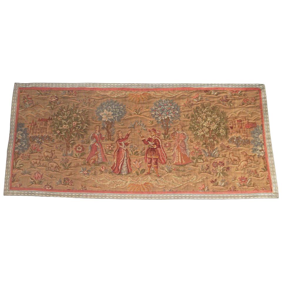 Mid-19th Century Large Antique Tapestry Aubusson Style, French, circa 1850