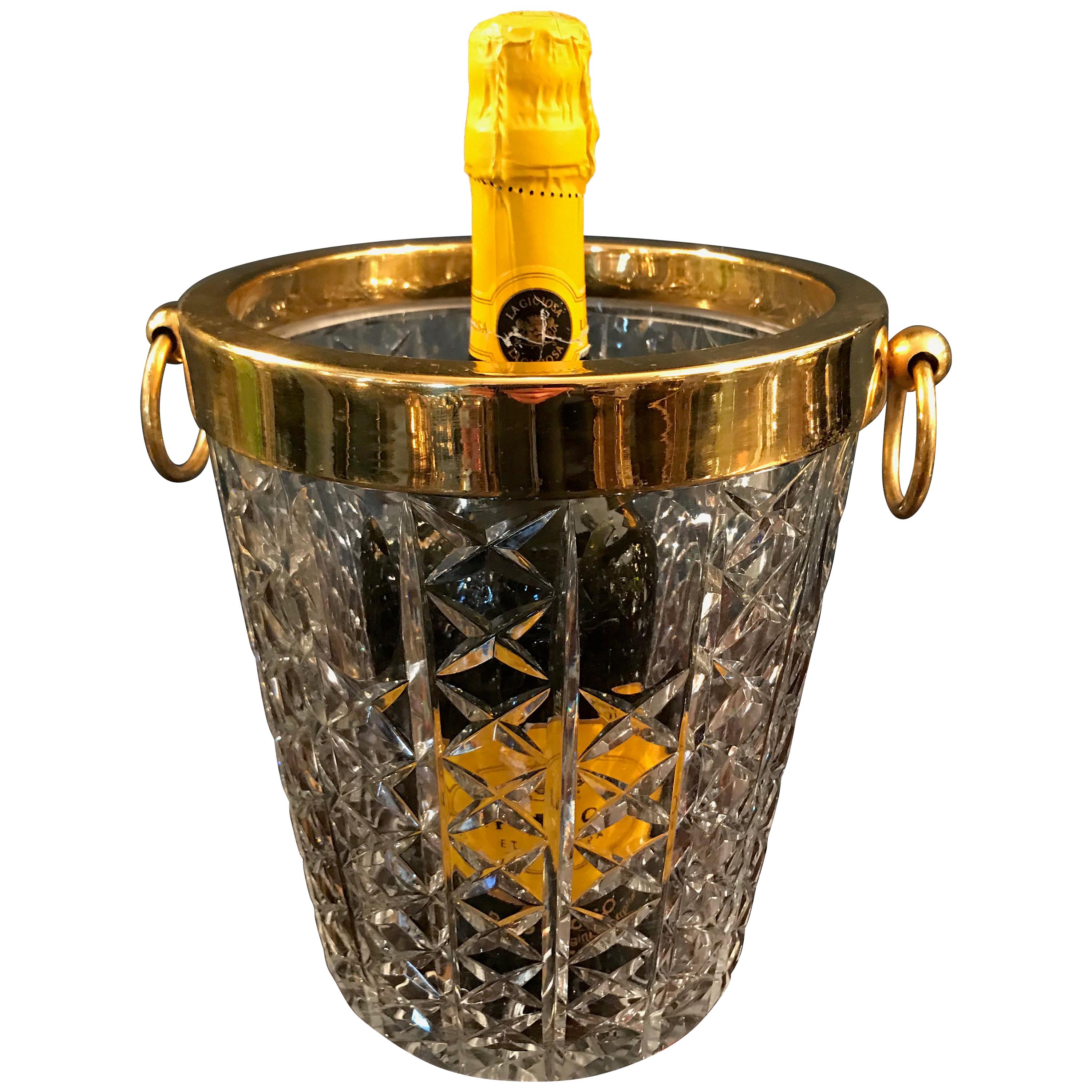 Val St Lambert Crystal Champagne Bucket