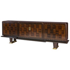 Fine French Art Deco Macassar Ebony Sideboard by Dominique